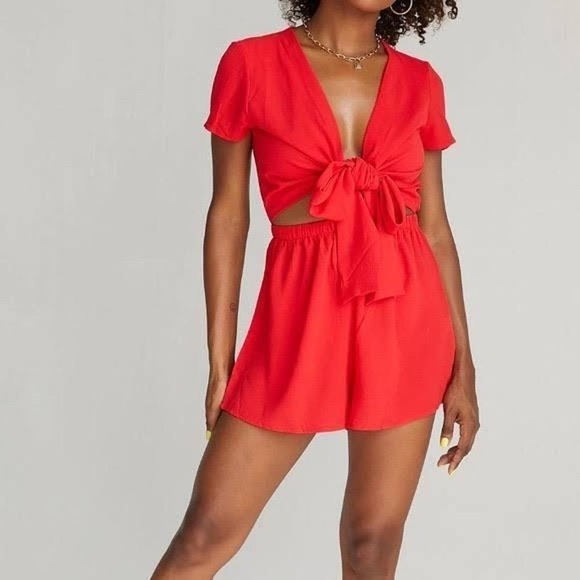 Princess Polly Sweet Sahara Tie Front playsuit romper - Picture 2 of 11